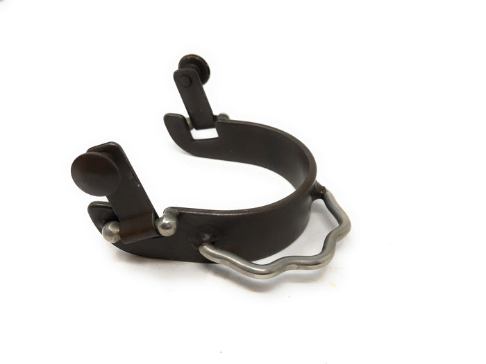 AJ Tack Antique Brown Three Cross Bumper Spurs - Mens