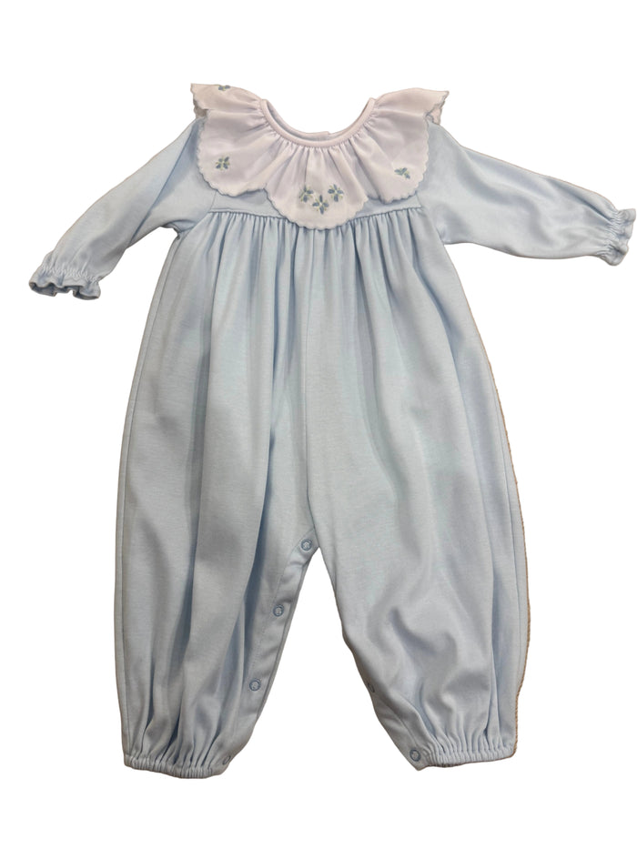 Blue Rosbud Romper
