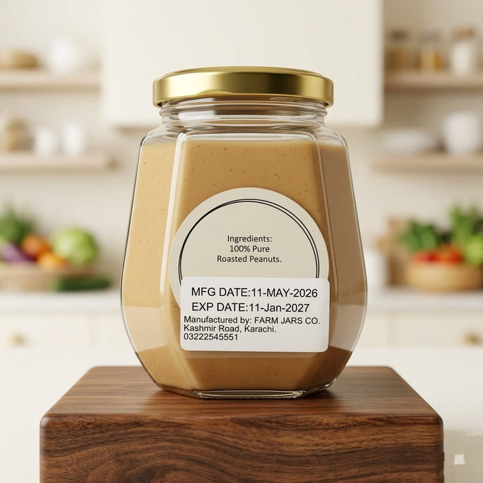 Chunky Peanut Butter - Tayyib Store - Farm Jars Co. - Lahore