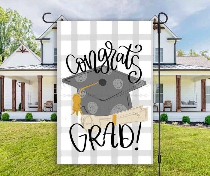 Congrats Grad! Garden Flag - Garden Flag