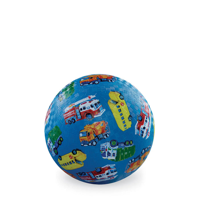 Crocodile Creek Small Play Ball - City Vehicles (Blue)