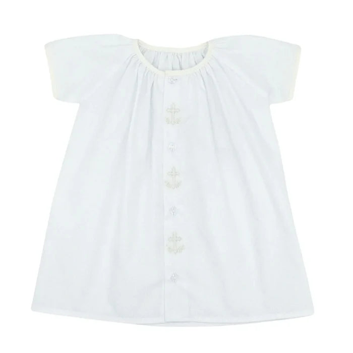 Cross Day Gown in Ecru