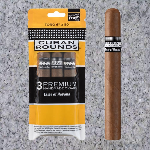 CUBAN ROUNDS TORO NATURAL (6" x 50)