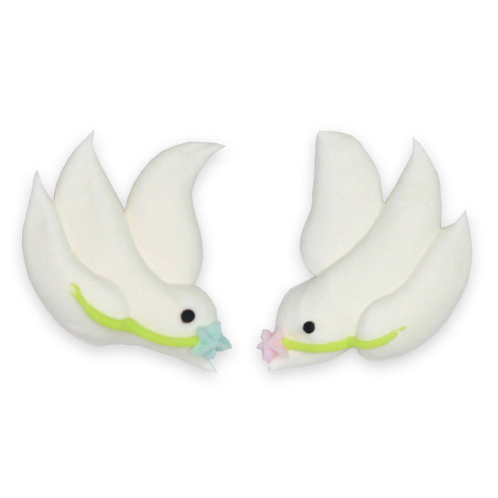 Bird Doves Royal Icing Topper Decoration great for decorating your own chocolate, cakes, cupcakes, and more.