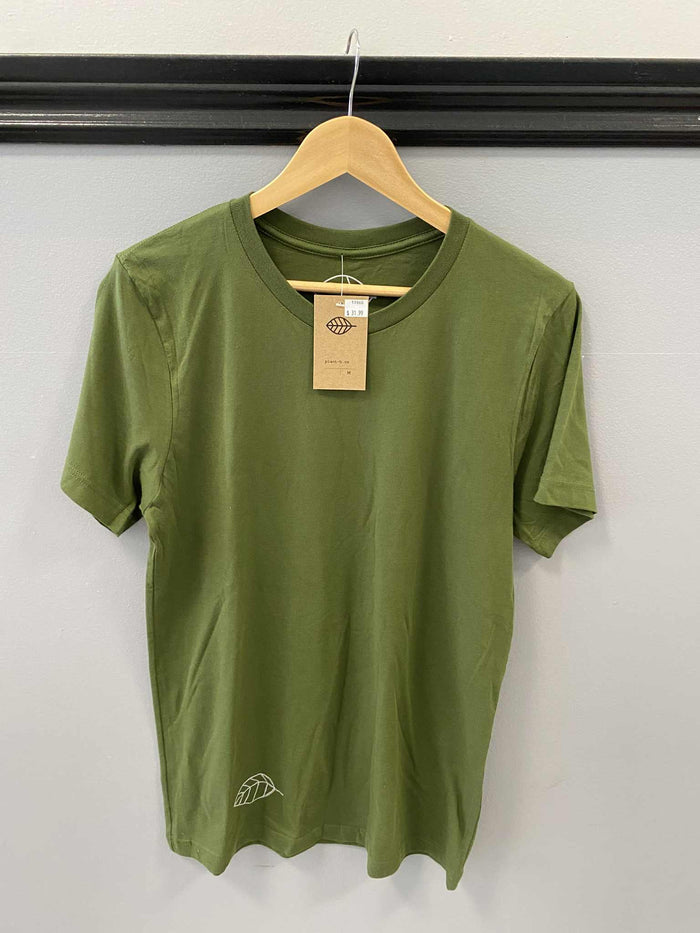 Eco dye T-shirt in olive green