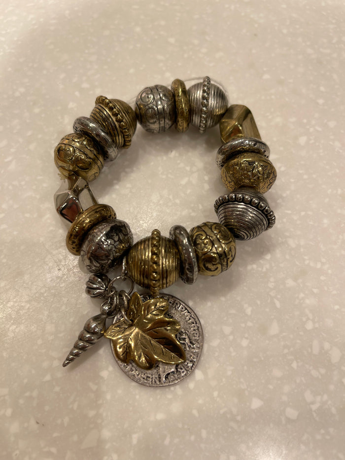 Gold & Silver Ball Detailed Bracelet