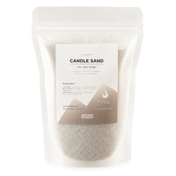 Luxury Candle Sand Azure Noir Warm Grey Scented Pourable Candle