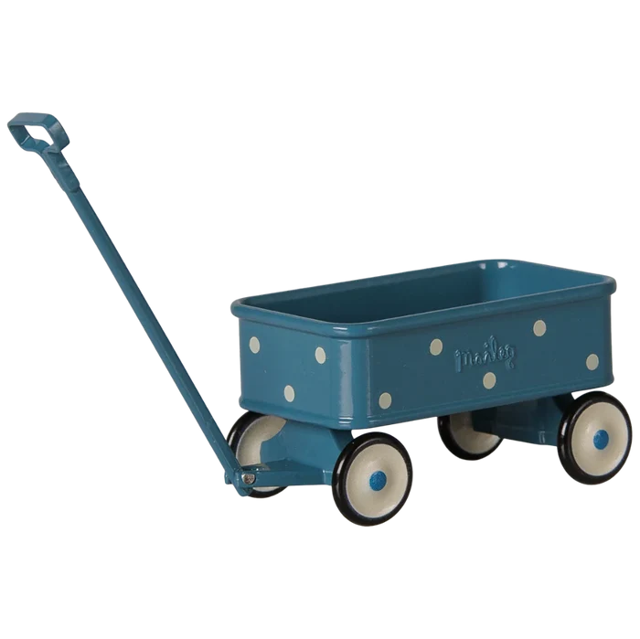 Maileg - Wagon, Mouse - Blue