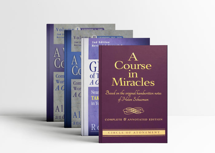 A Course in Miracles New Student Bundle featuring CE Hardcover, Workbook Companions, and Glossary