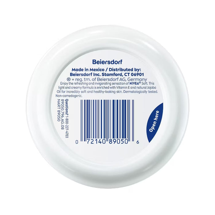 NIVEA Soft Refreshingly Soft Moisturizing Cream with Jojoba Oil and Vitamin E - 6.8 oz - 12 Pack