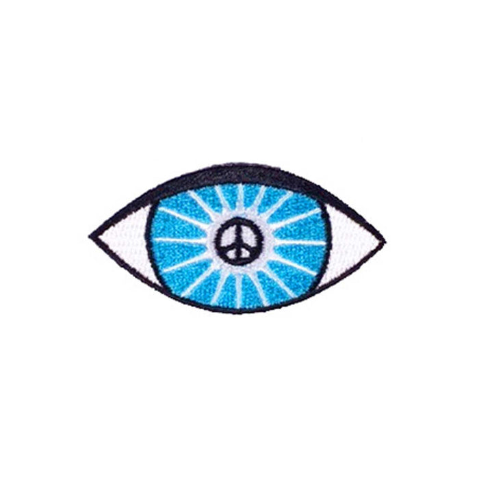evil eye peace sign patch