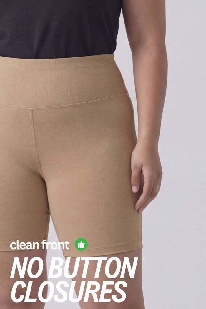 Plus Size Cream Tummy Shaper Shorts