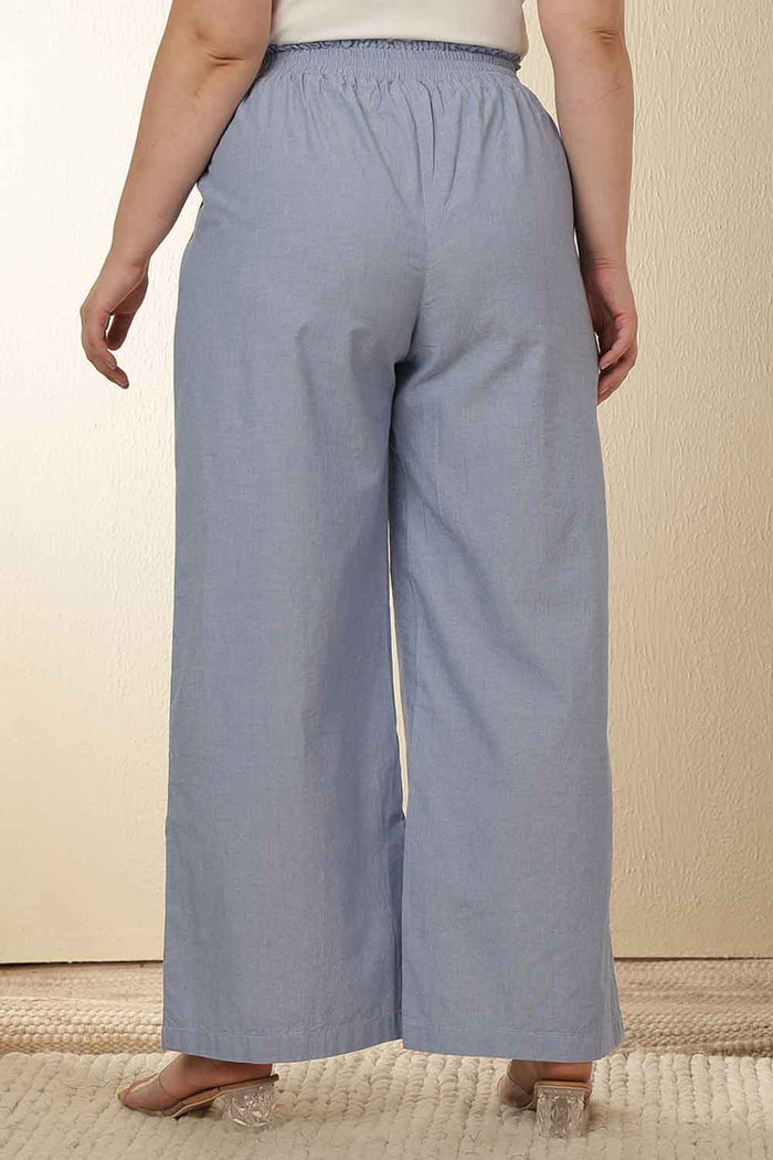 Plus Size Light Blue Shirt Coord Set