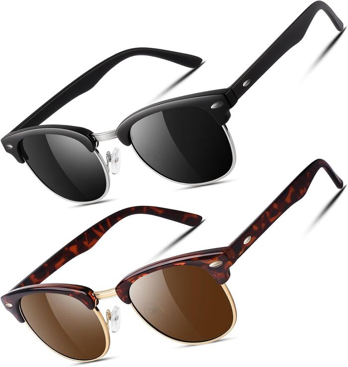 Matte Black Frame Grey Lens / Tortoise Frame Brown Lens
