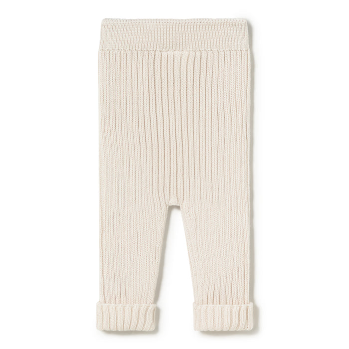 set knit knit sweater and leggings with bonnet and socks - cream