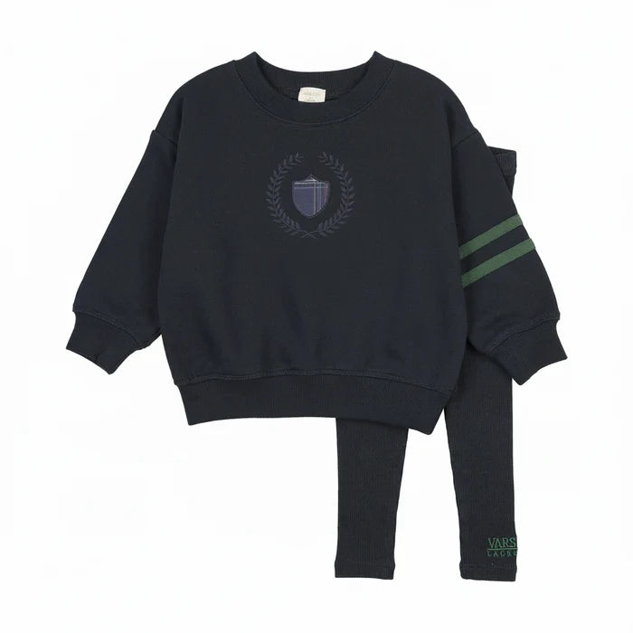 set outfit fan club sweatshirt and leggings - navy