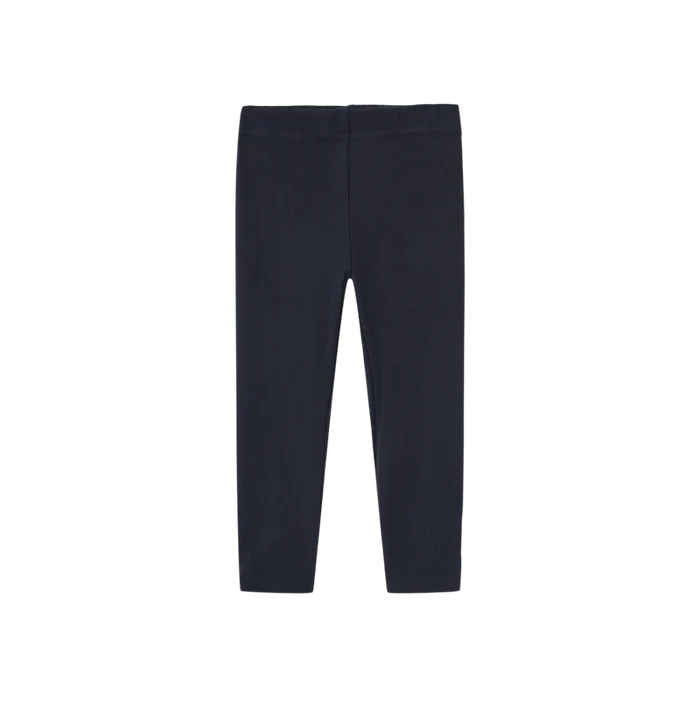 set outfit graphic knit collar sweatshirt and leggings - navy