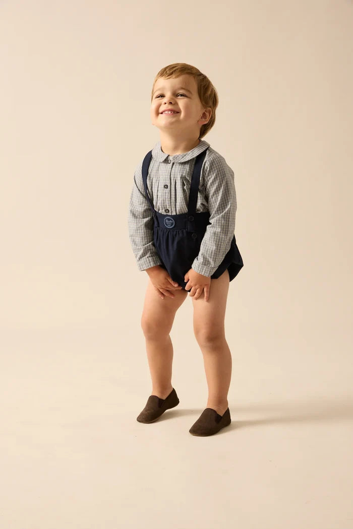 shirt l/s plaid toddler - dried blue plaid