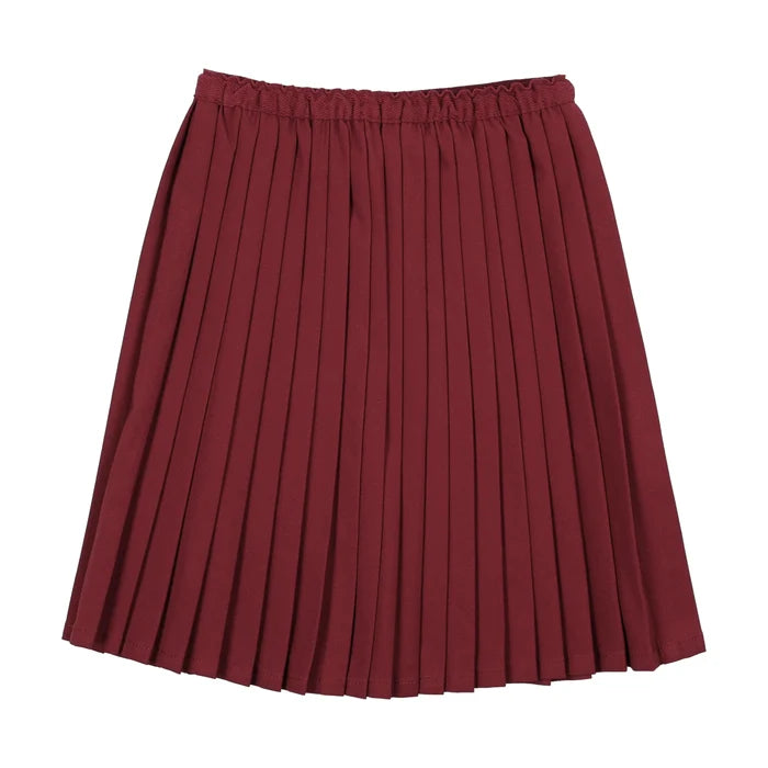 skirt knife pleated - deep red