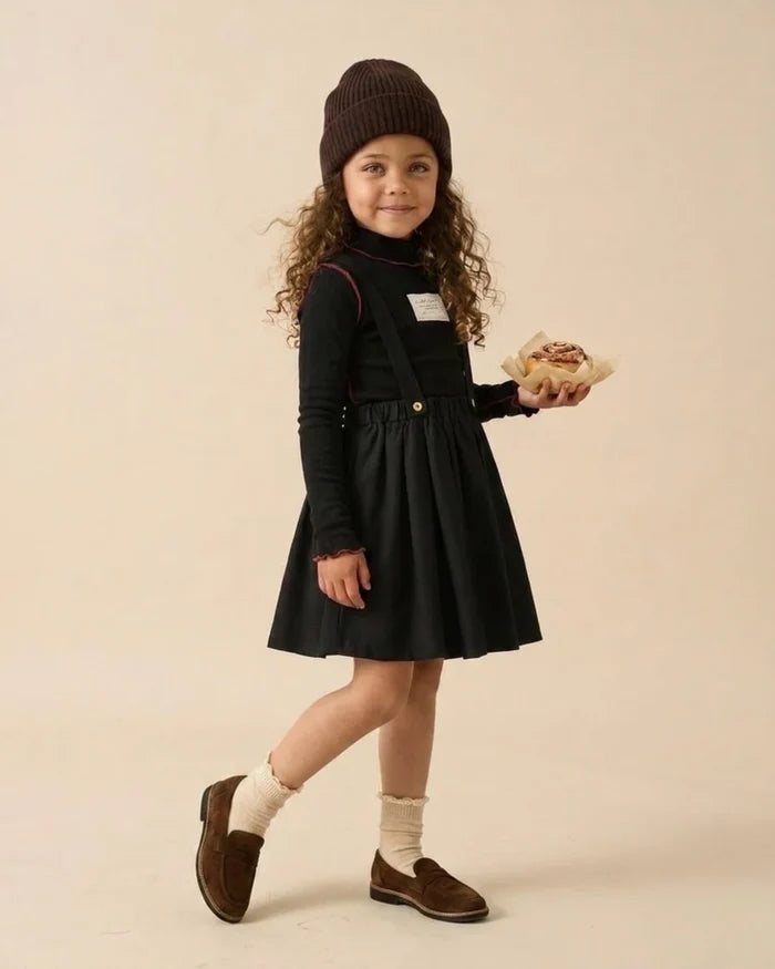 skirt suspender - black