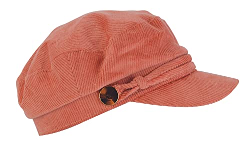 Sock Snob Ladies Cotton Casual Peaked Denim or Corduroy Baker Boy Hat Fiddler Cap with Rope - Style Heist