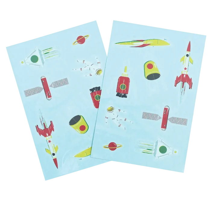 Space Age Temporary Tattoos