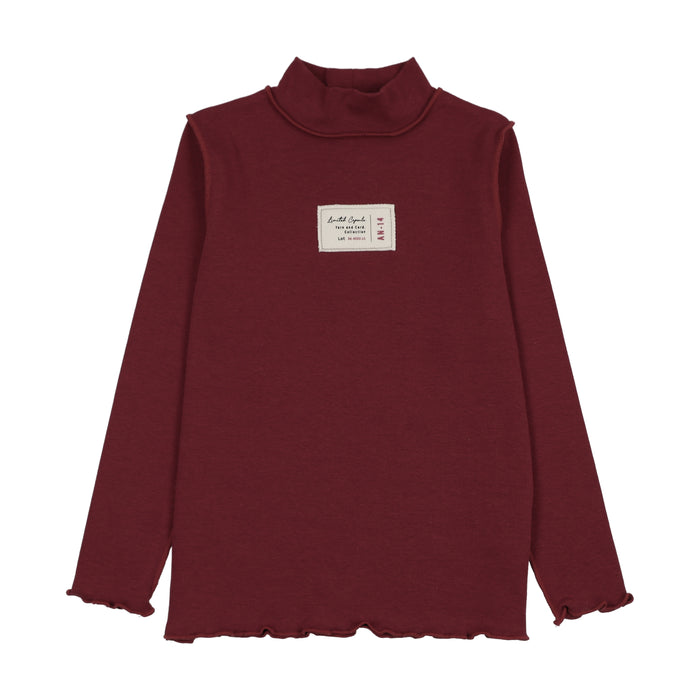 tee l/s limited capsule mockneck - deep red