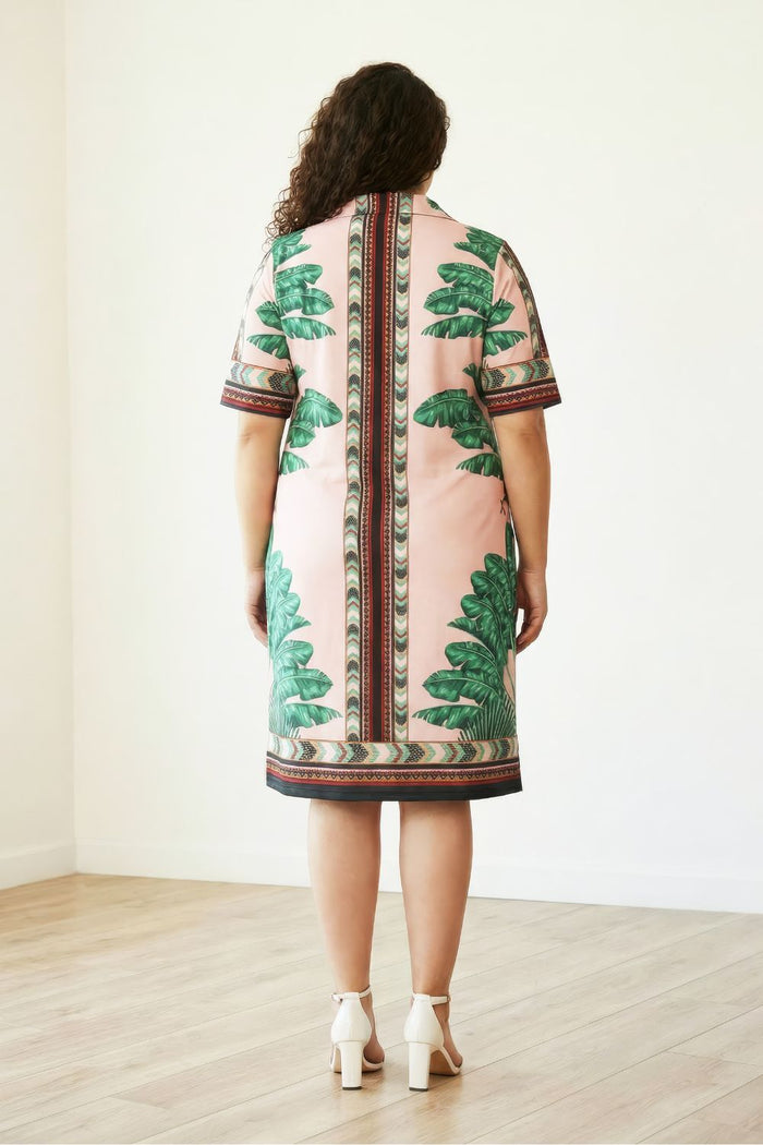 Tropical Pink Polo Dress