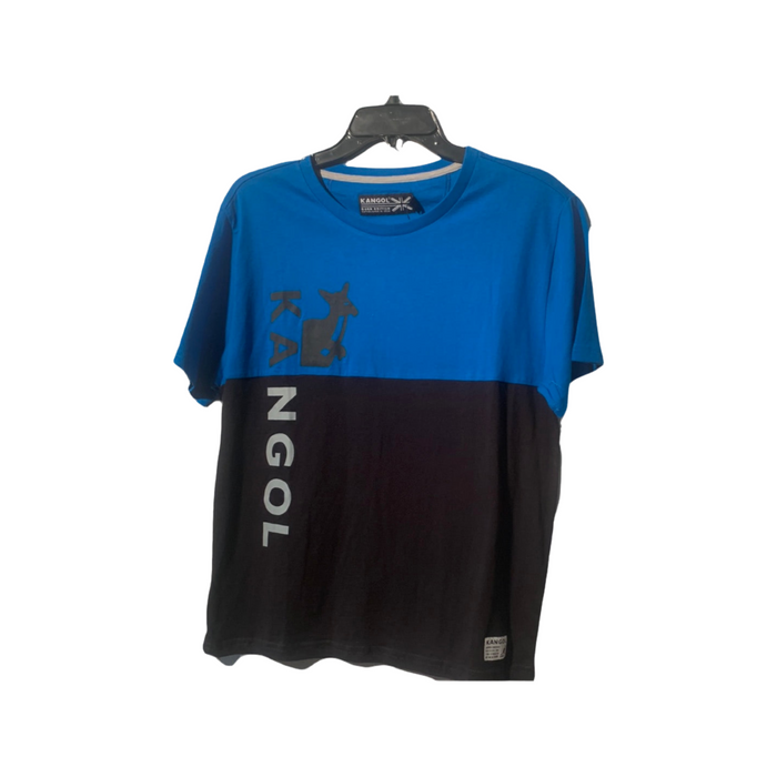 Tshirt bleu et noir avec motifs kangol