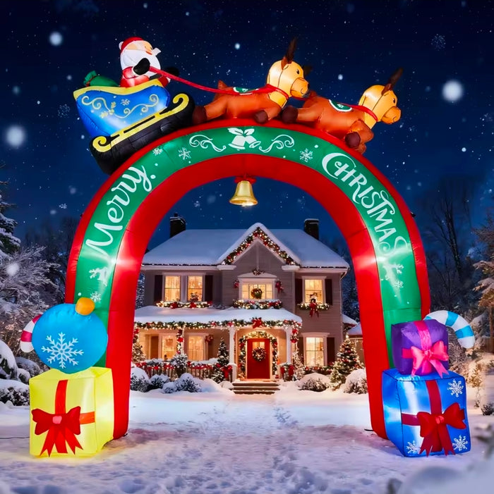 10ft Lighted Christmas Inflatable Archway