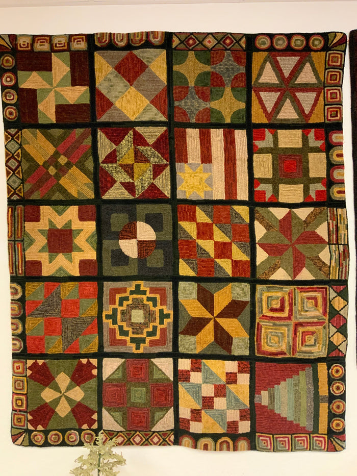 12 Block Geometric Quilt Design   47x57