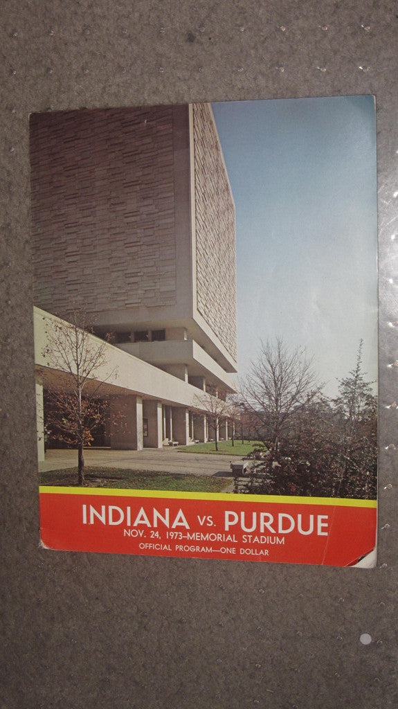 1973 INDIANA UNIVERSITY VS PURDUE FOOTBALL PROGRAM - Vintage Indy Sports