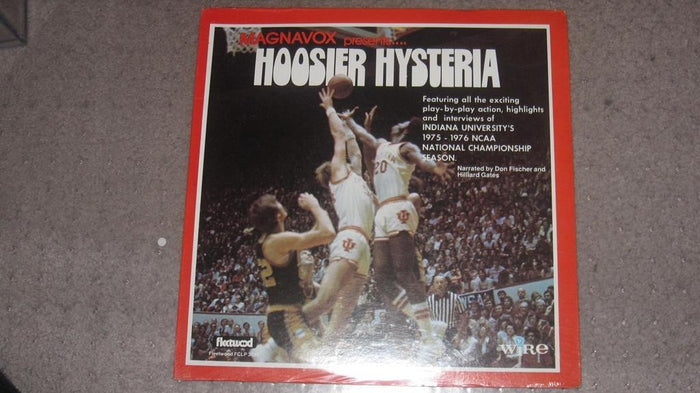 1976 INDIANA UNIVERSITY HOOSIER HYSTERIA 33 1/3 RPM RECORD SEALED - Vintage Indy Sports