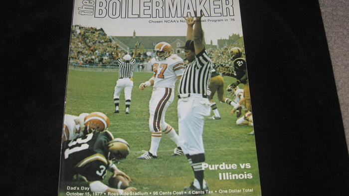 1977 PURDUE VS ILLINOIS FOOTBALL PROGRAM - Vintage Indy Sports