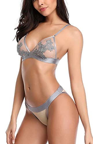 2 Piece Plus Size Lace Lingerie Set - Bra and Knickers Sets for Women