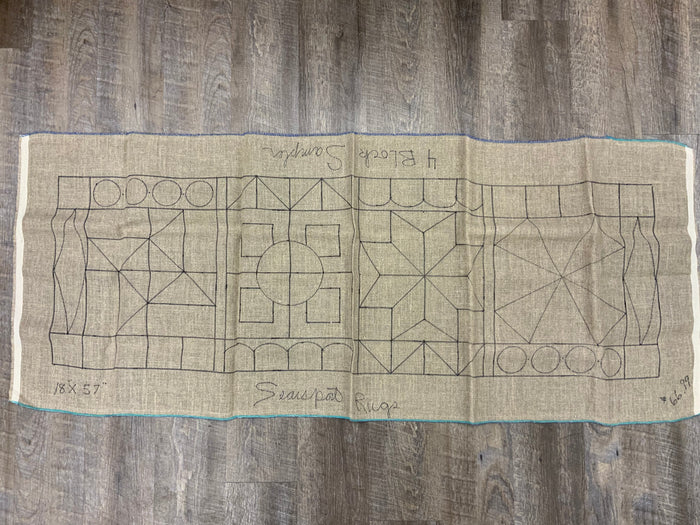 4 Block Geometric Quilt Design Runner
