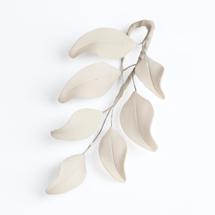 Caljava's ready-to-use white gum paste sugar flower leaf filler, ideal for cake decorating, wedding cakes, and birthday cakes. Perfect for adding elegant, professional touches to your creations.