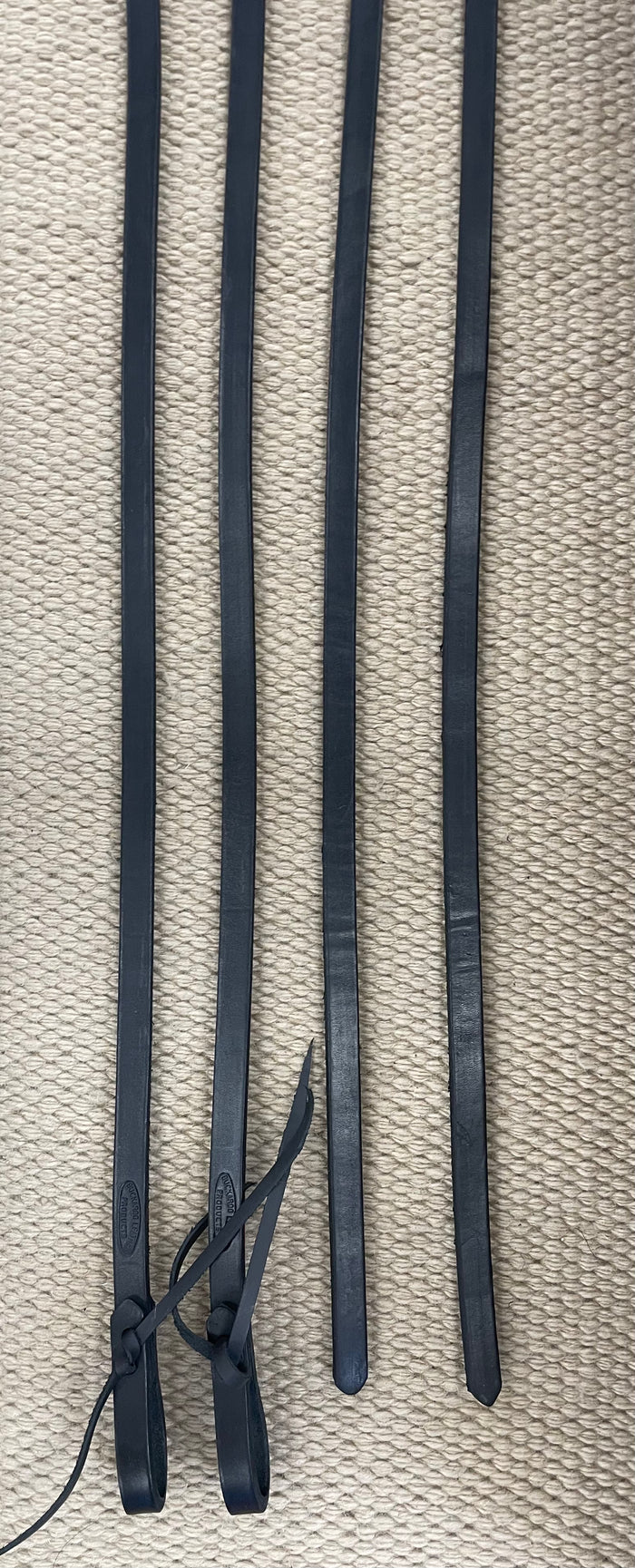 Split Reins - SR90 - 5/8" x 8' Black Harness