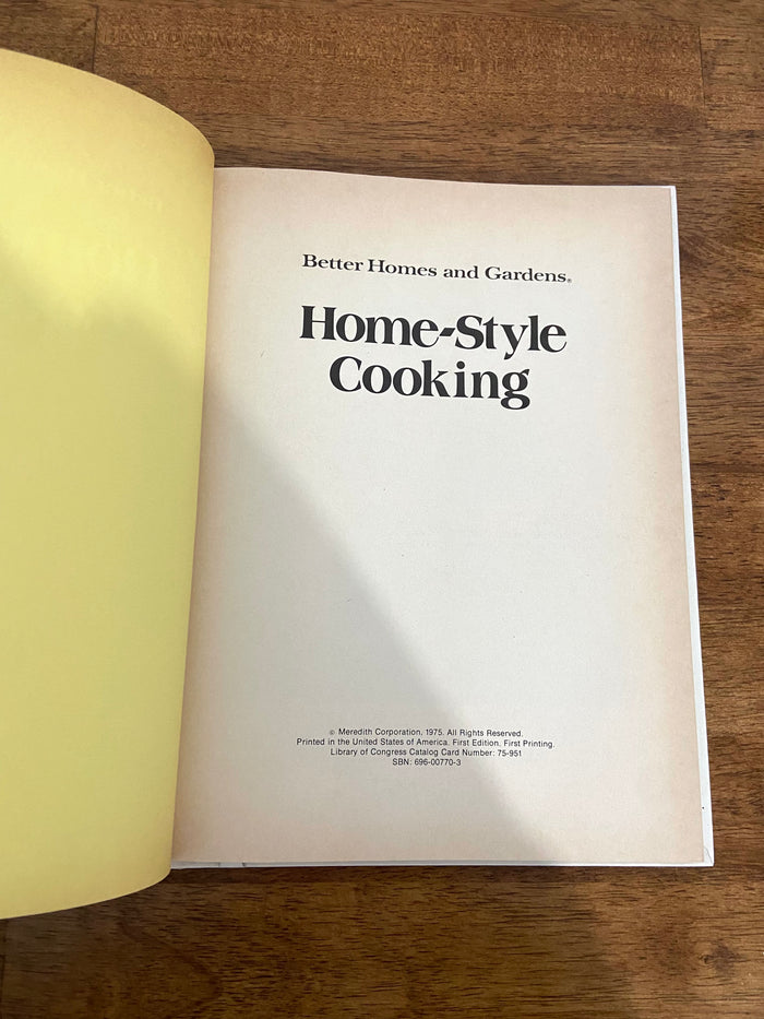 Vintage Better Homes & Gardens Home Style Cooking Cookbook, 1975 - Deer Creek Mercantile