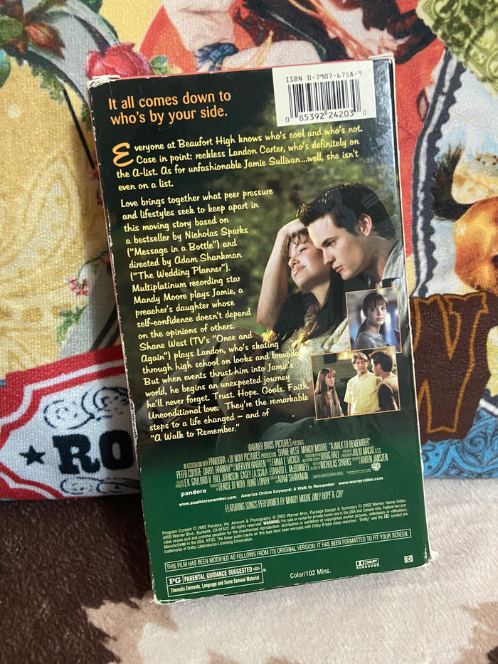 Vintage A Walk To Remember VHS - Deer Creek Mercantile