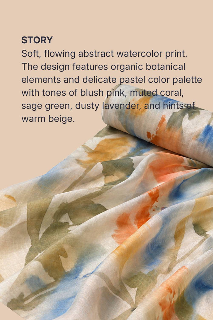 Abstract Cotton Blend Fabric 56 Inches Width