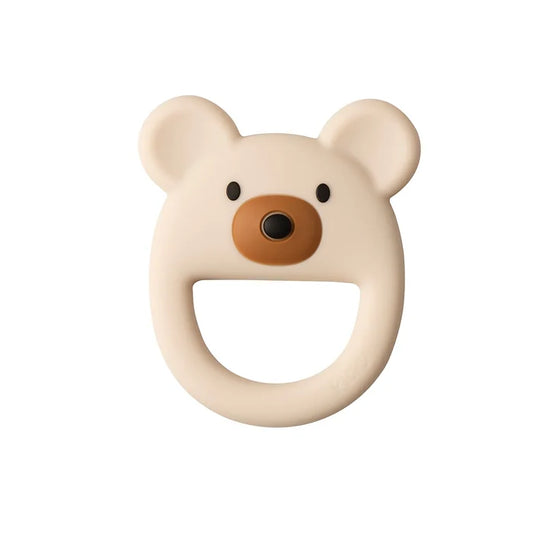 accessories teether silicone teddy - light beige