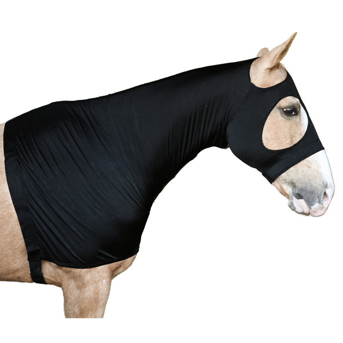 AJ Tack Full Zip Lycra Hood, Black
