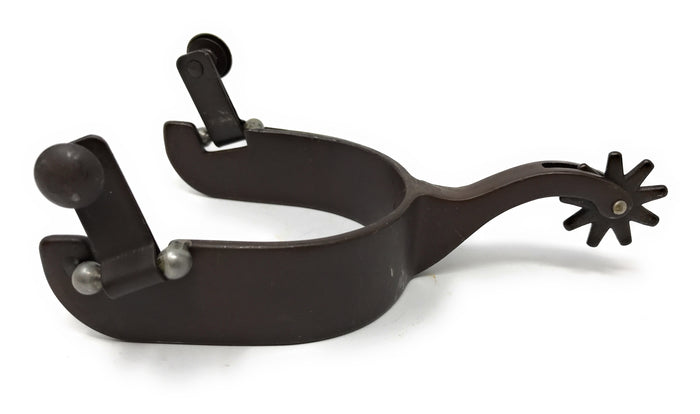 AJ Tack Mens Cutout Stars Antique Brown Spurs