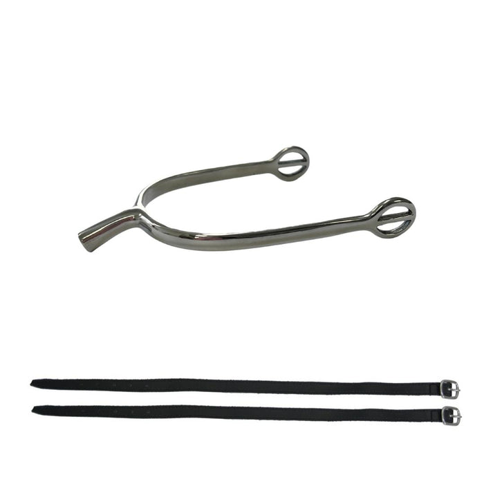 AJ Tack Prince of Wales English Spurs and Straps - Mens