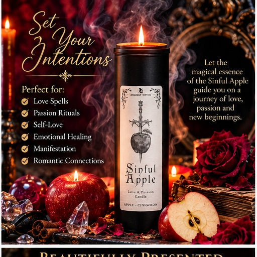 Ancient Witch Ritual Candle - Sinful Apple Gothic Gift