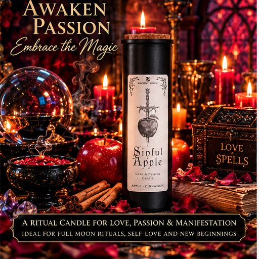 Ancient Witch Ritual Candle - Sinful Apple Gothic Gift