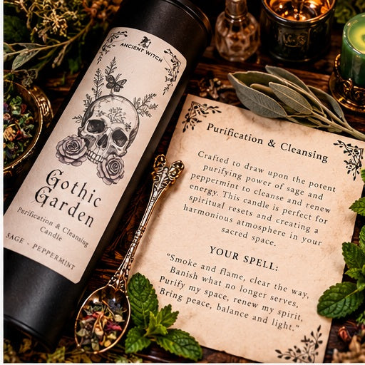 Ancient Witch Ritual Candle Gothic Garden