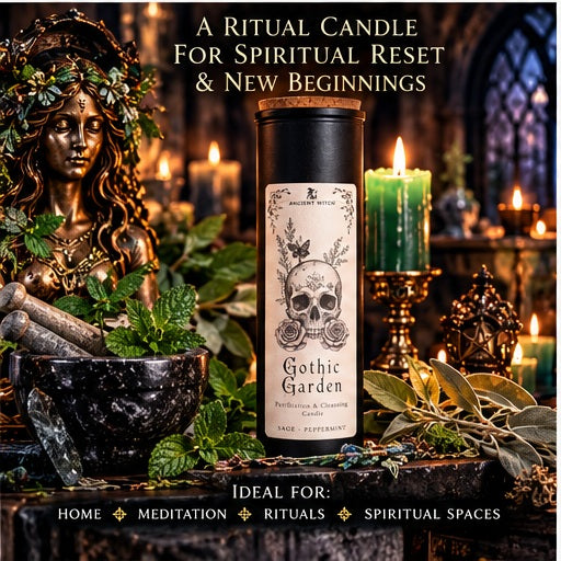 Ancient Witch Ritual Candle Gothic Garden