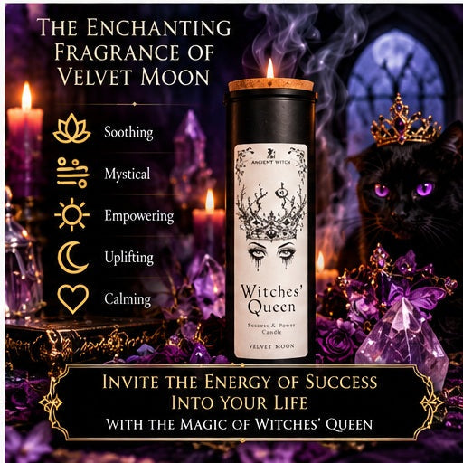 Ancient Witch Ritual Candles - Witches' Queen Velvet Moon Power & Success